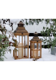 Lantern w. décor set of 2